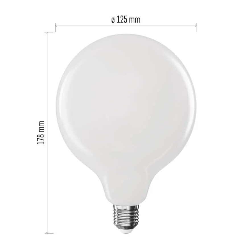 LED Lamp FILAMENT G125 E27/18W/230V 4000K
