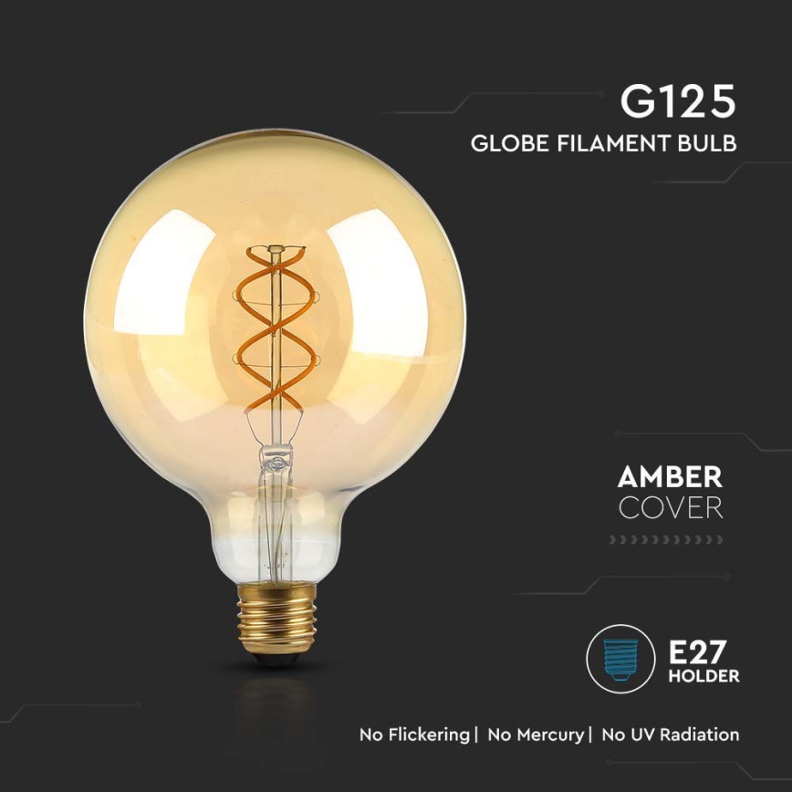 LED Lamp FILAMENT G125 E27/5W/230V 1800K