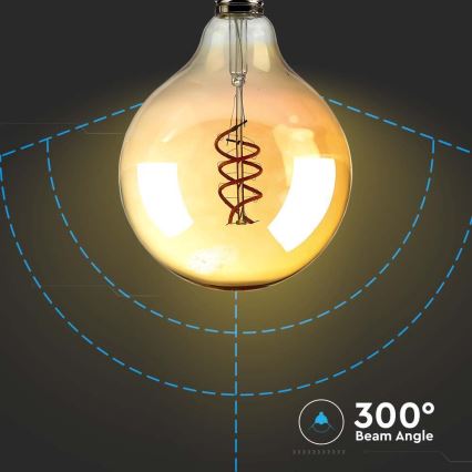 LED Lamp FILAMENT G125 E27/6W/230V 1800K