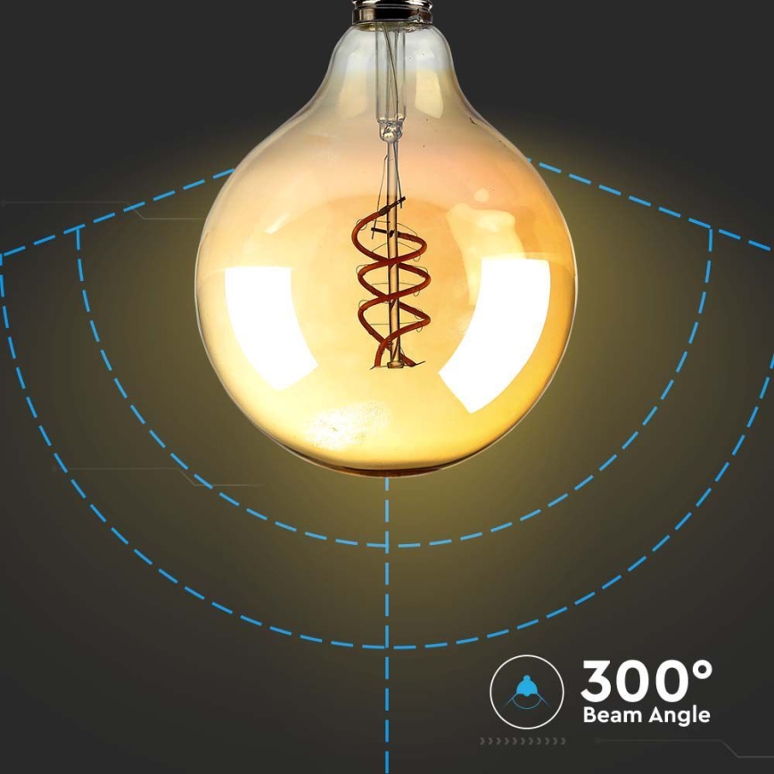 LED Lamp FILAMENT G125 E27/6W/230V 1800K