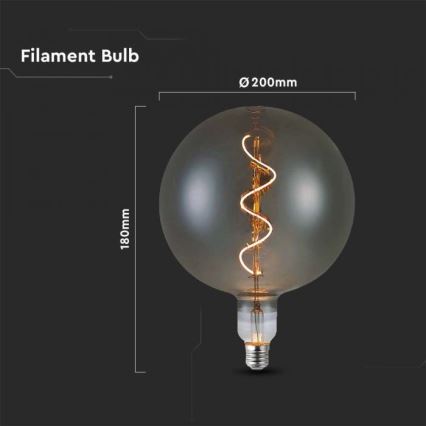 LED Lamp FILAMENT G200 E27/4W/230V 2700K