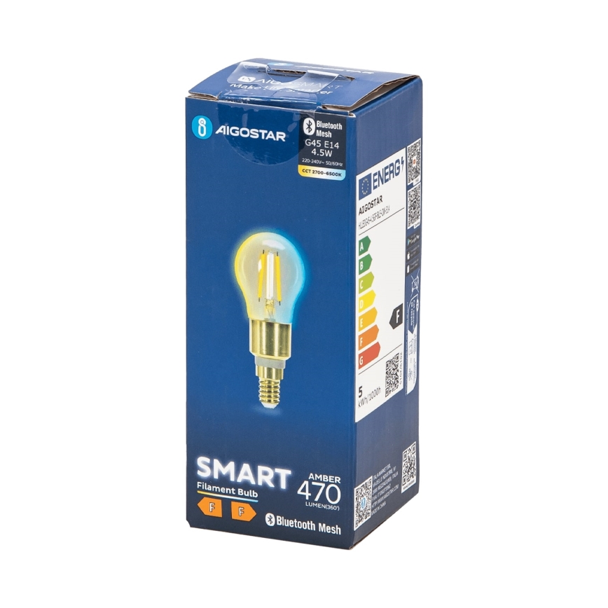 Dimbare LED Lamp FILAMENT MESH Smart G45 E14/4,5W/230V 2700-6500K - Aigostar