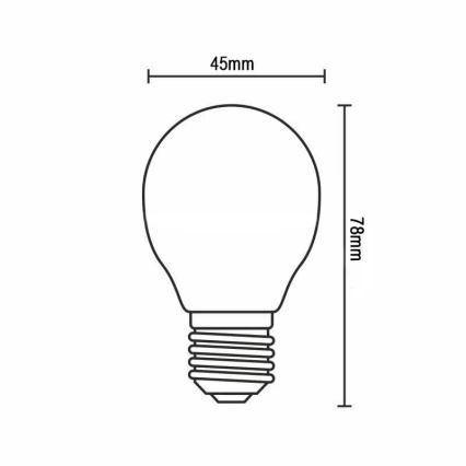 LED Lamp FILAMENT G45 E14/4W/230V 4000K