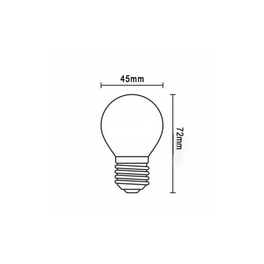 LED Lamp FILAMENT G45 E27/2W/230V 3000K