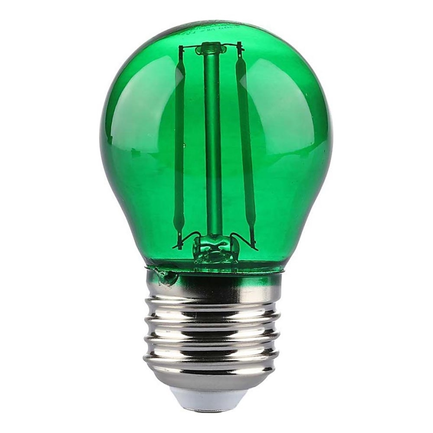LED Lamp FILAMENT G45 E27/2W/230V groen