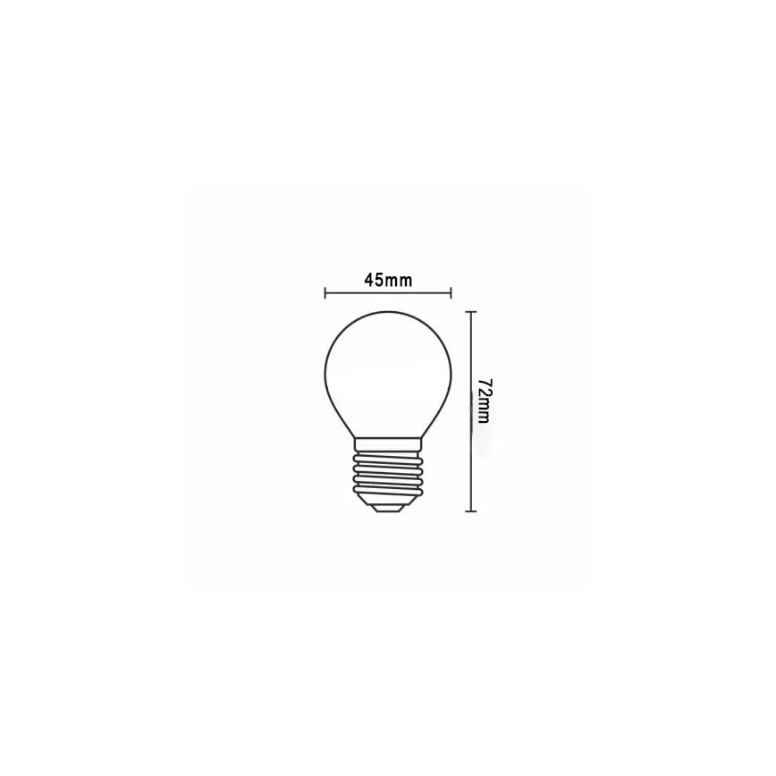 LED Lamp FILAMENT G45 E27/4W/230V 3000K