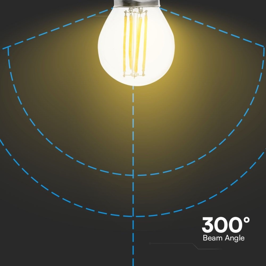 LED Lamp FILAMENT G45 E27/6W/230V 6500K