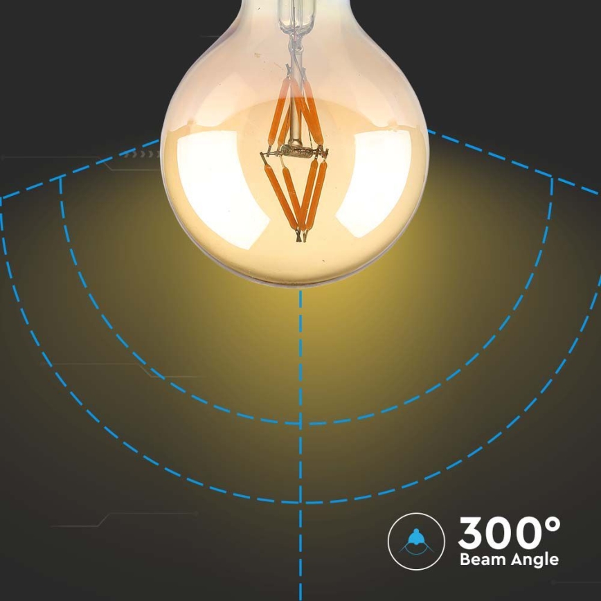 LED Lamp FILAMENT G80 E27/4W/230V 2200K