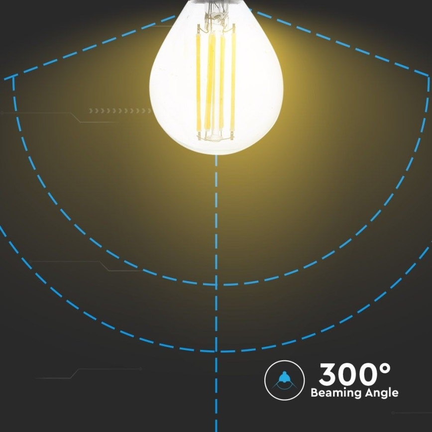 LED Lamp FILAMENT P45 E14/6W/230V 2700K
