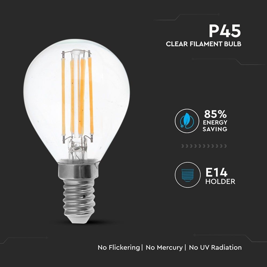 LED Lamp FILAMENT P45 E14/6W/230V 2700K