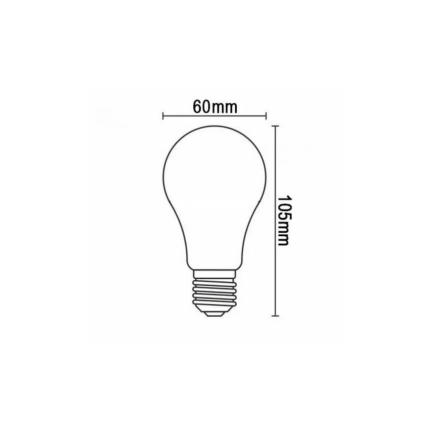 LED Lamp FILAMENT SHAPE A60 E27/4W/230V 1800K rook