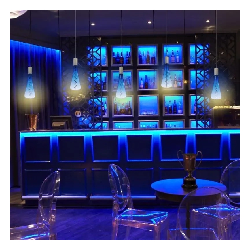 LED Lamp FILAMENT SHAPE T110 E27/5W/230V 1800K blauw