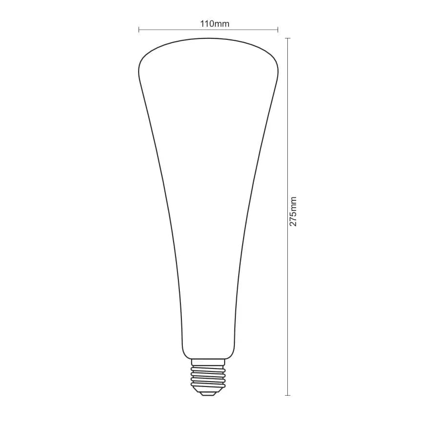 LED Lamp FILAMENT SHAPE T110 E27/5W/230V 1800K blauw