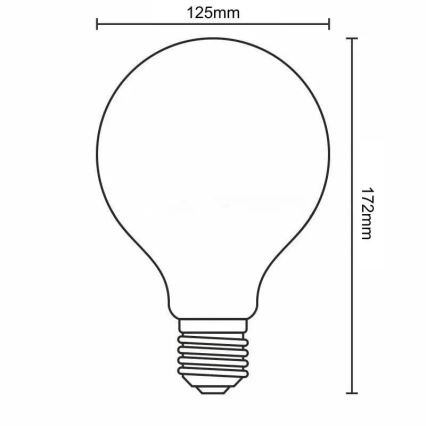 LED Lamp FILAMENT SPIRAL G125 E27/4W/230V 2000K grijs/roze