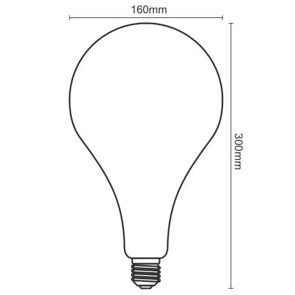 LED Lamp FILAMENT SPIRAL VINTAGE A165 E27/4W/230V 2000K