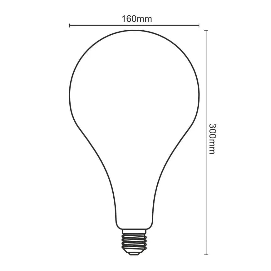 LED Lamp FILAMENT SPIRAL VINTAGE A165 E27/4W/230V 2000K