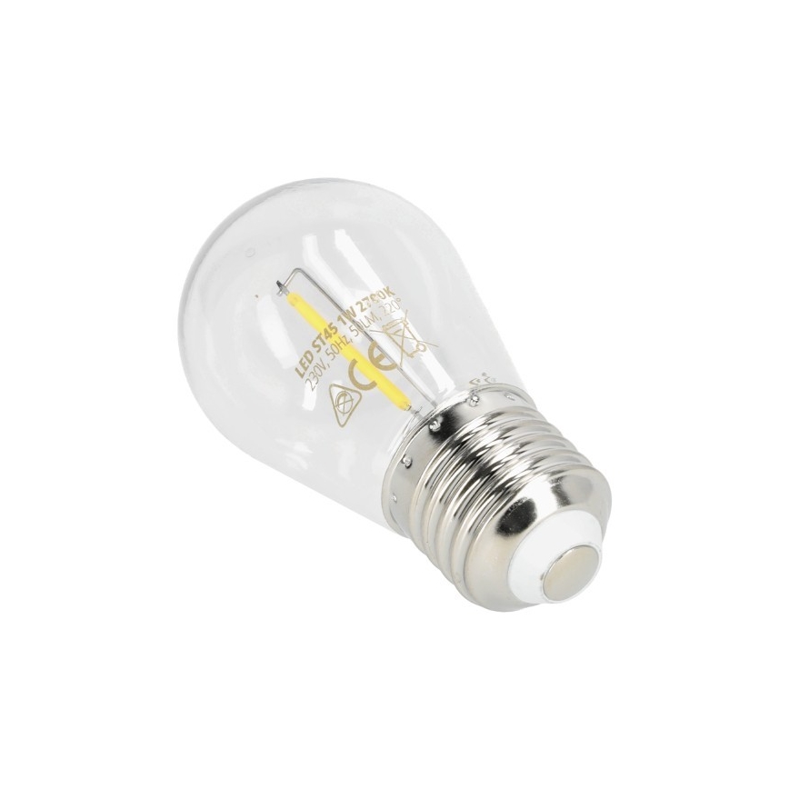 LED Lamp FILAMENT ST45 E27/1W/230V 2700K