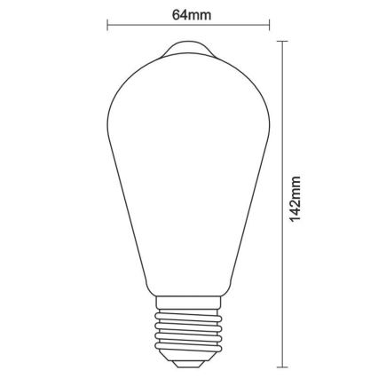 LED Lamp FILAMENT ST64 E27/12W/230V 4000K