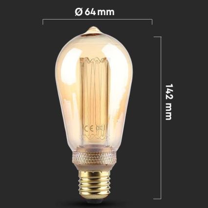 LED Lamp FILAMENT ST64 E27/4W/230V 1800K Art Edition