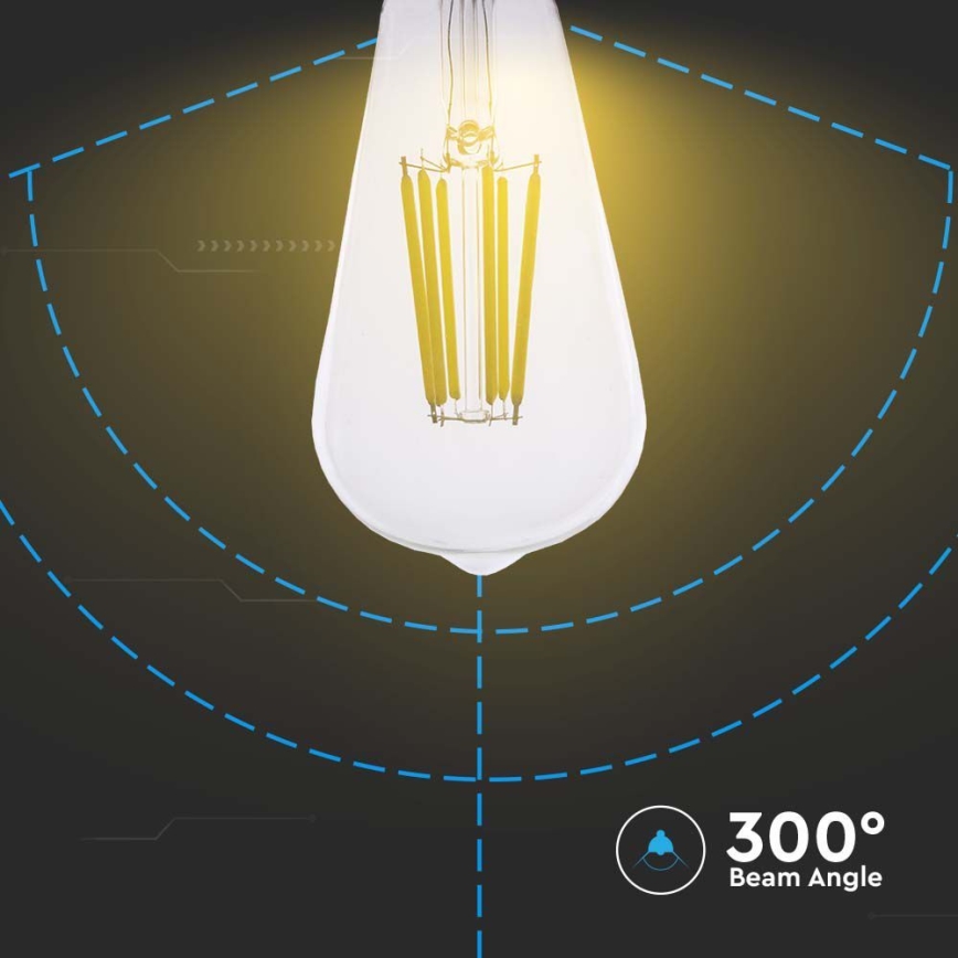 LED Lamp FILAMENT ST64 E27/4W/230V 3000K