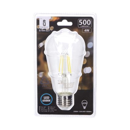 LED Lamp FILAMENT ST64 E27/4W/230V 6500K - Aigostar