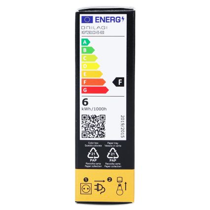 LED-lamp FILAMENT T25 E14/6W/230V 3000K - BRILAGI