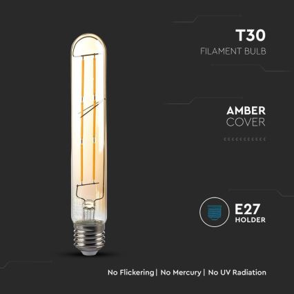 LED Lamp FILAMENT T30 E27/6W/230V 2200K