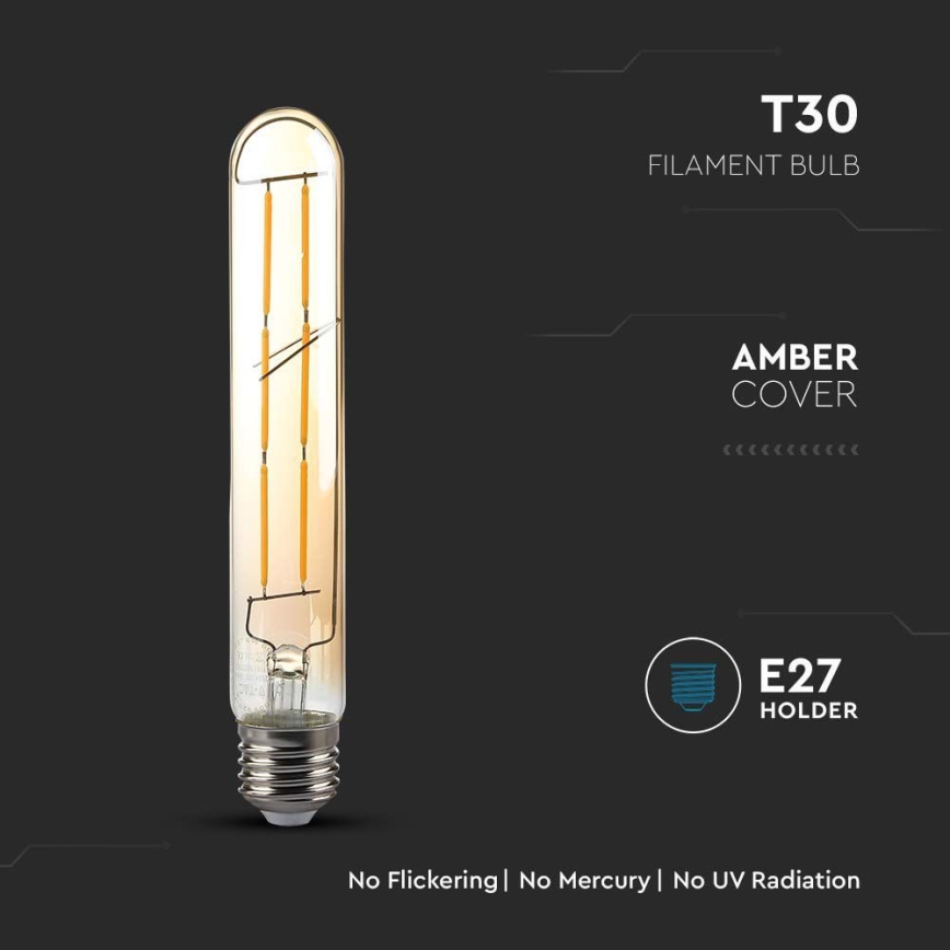 LED Lamp FILAMENT T30 E27/6W/230V 2200K