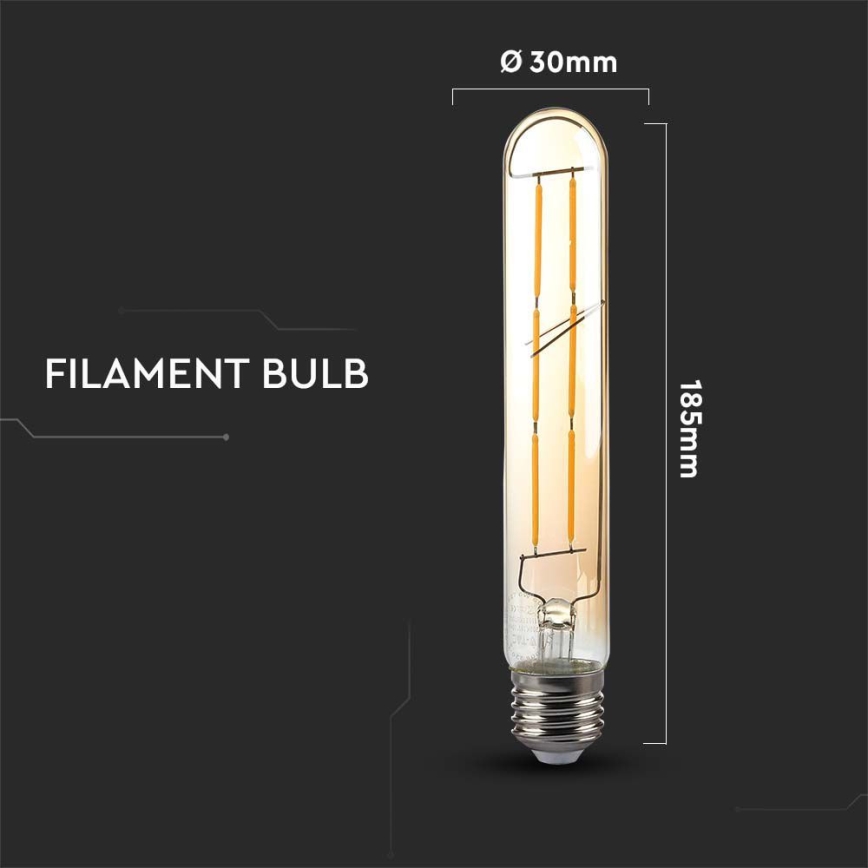 LED Lamp FILAMENT T30 E27/6W/230V 2200K