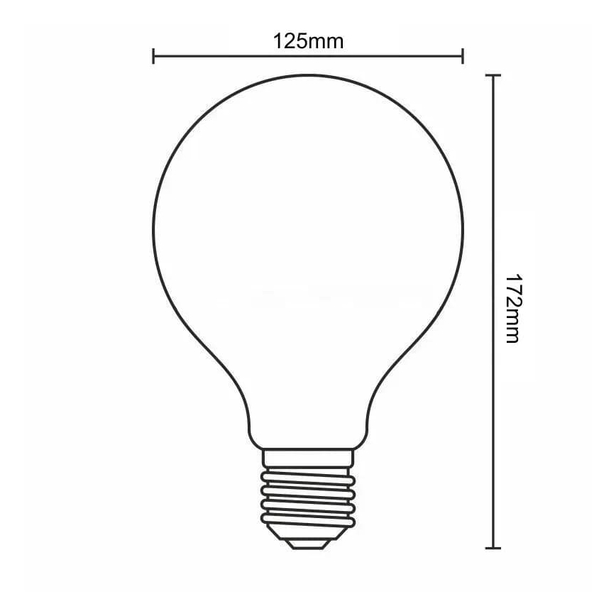 LED Lamp FILAMENT VINTAGE G125 E27/4W/230V 2000K