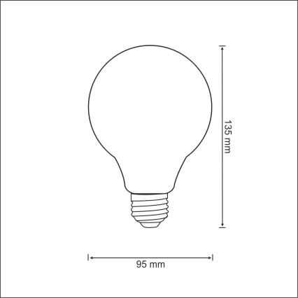 LED Lamp FILAMENT VINTAGE G95 E27/4W/230V 2000K