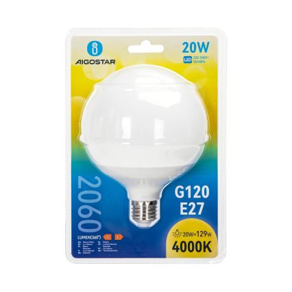 LED-lamp G120 E27/20W/230V 4000K - Aigostar