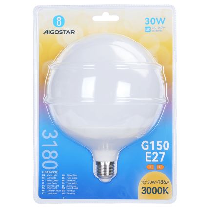 LED-lamp G150 E27/30W/230V 3000K - Aigostar
