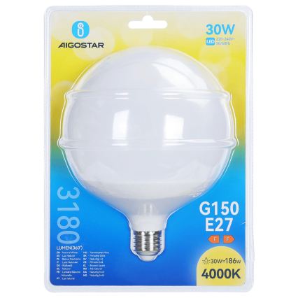 LED-lamp G150 E27/30W/230V 4000K - Aigostar