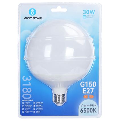 LED-lamp G150 E27/30W/230V 6500K - Aigostar
