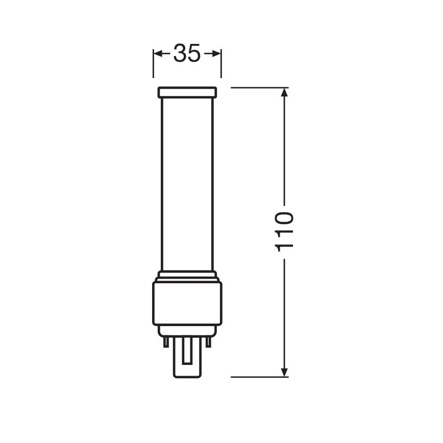 LED Lamp G24d-1/5W/230V 3000K - Osram