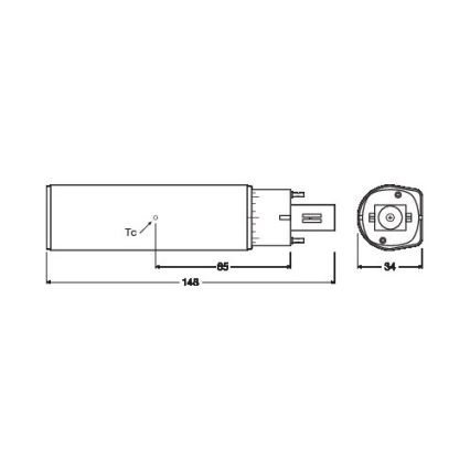 LED Lamp G24D-2/7W/230V 3000K - Osram