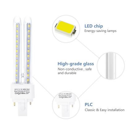 LED Lamp G24D-3/11W/230V 6500K - Aigostar