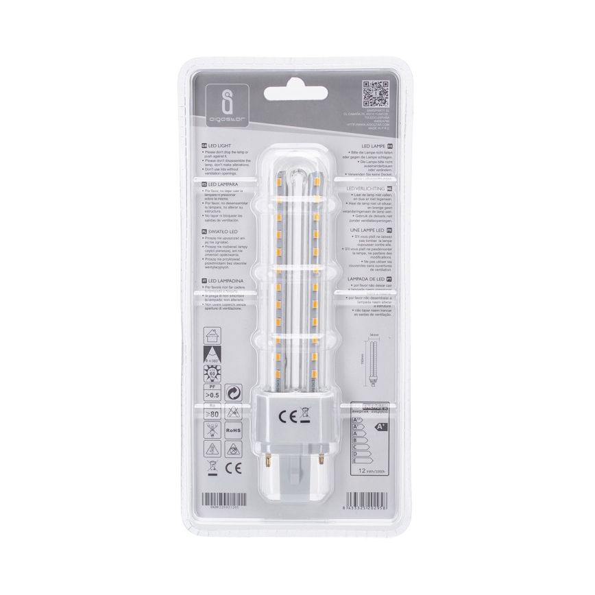 LED lamp G24D-3/12W/230V 3000K - Aigostar