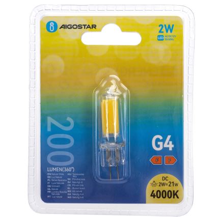 LED-lamp G4/2W/12V 4000K - Aigostar