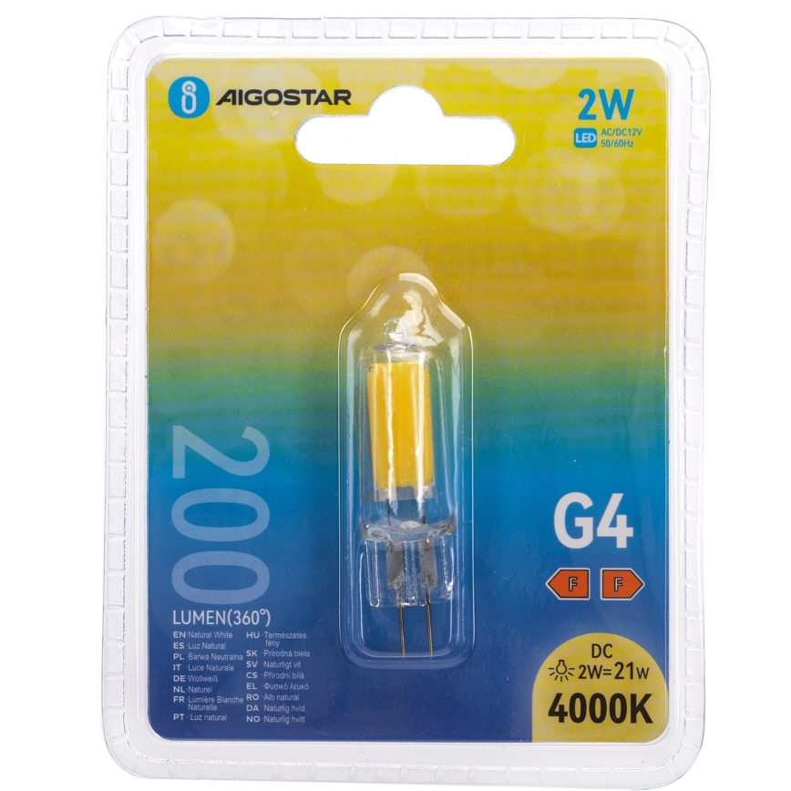 LED-lamp G4/2W/12V 4000K - Aigostar