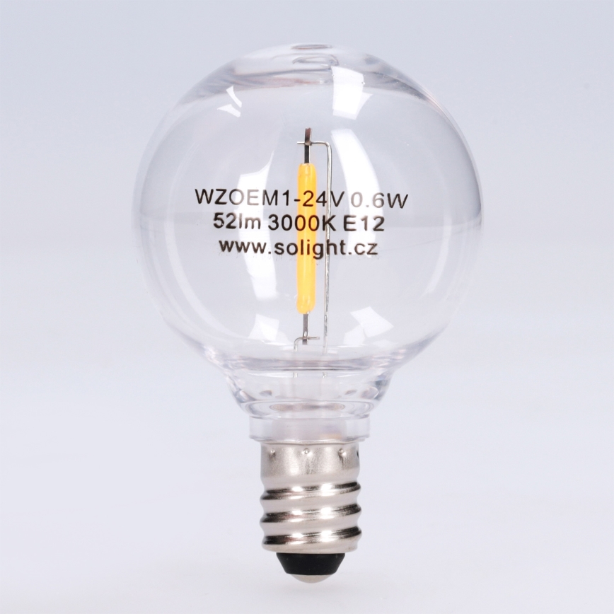 LED-lamp G40 E12/0,6W/24V 3000K - Brilagi