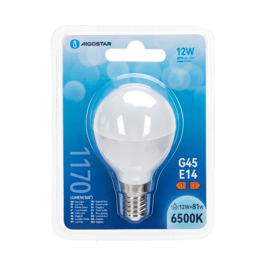 LED-lamp G45 E14/12W/230V 6500K - Aigostar