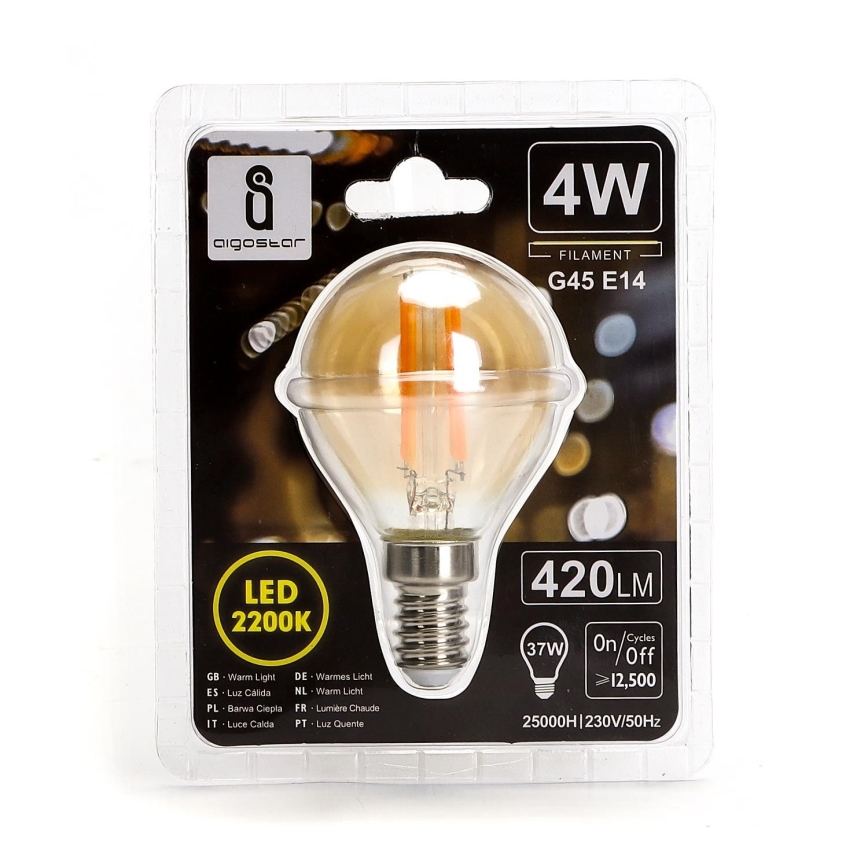 LED lamp G45 E14/4W/230V 2200K - Aigostar