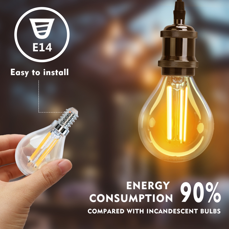 LED Lamp G45 E14/4W/230V 2700K - Aigostar
