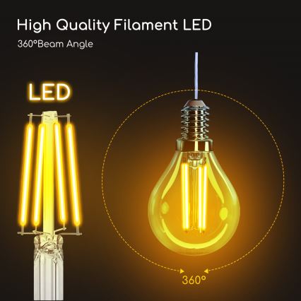 LED Lamp G45 E14/4W/230V 2700K - Aigostar