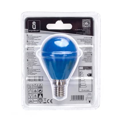 LED Lamp G45 E14/4W/230V blauw - Aigostar