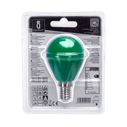 LED Lamp G45 E14/4W/230V groen - Aigostar