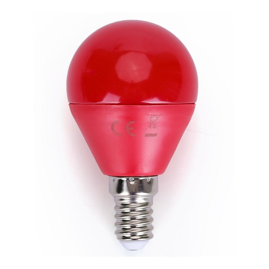 LED Lamp G45 E14/4W/230V red - Aigostar