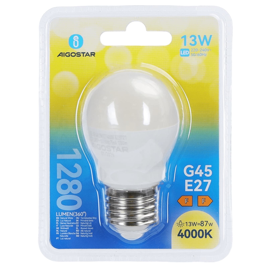 LED-lamp G45 E27/13W/230V 4000K - Aigostar